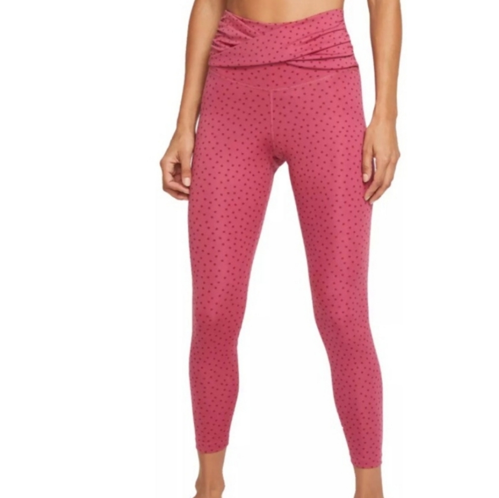 Nike Yoga High Rise 7/8 Length Training Capri Large EUC